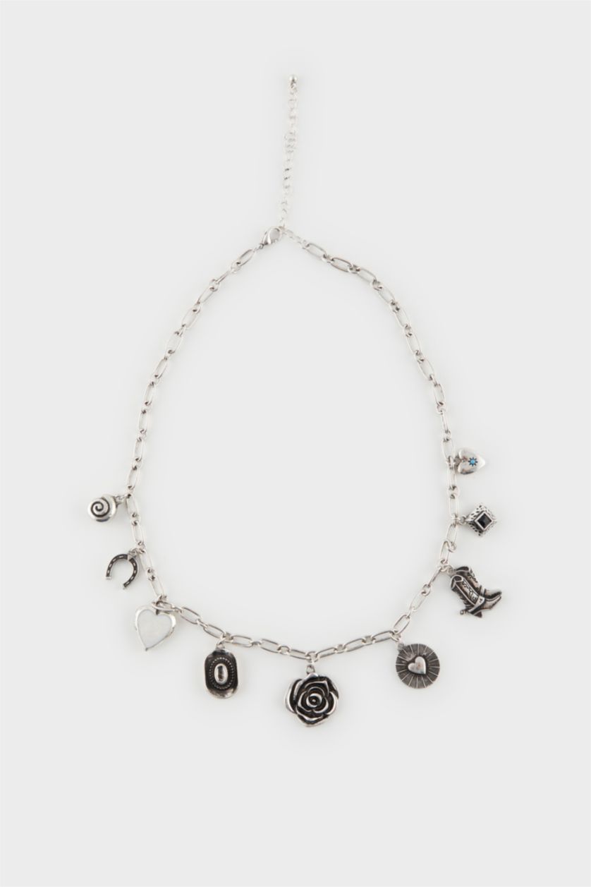 Women Karma Woman Charmed Silver Necklace
