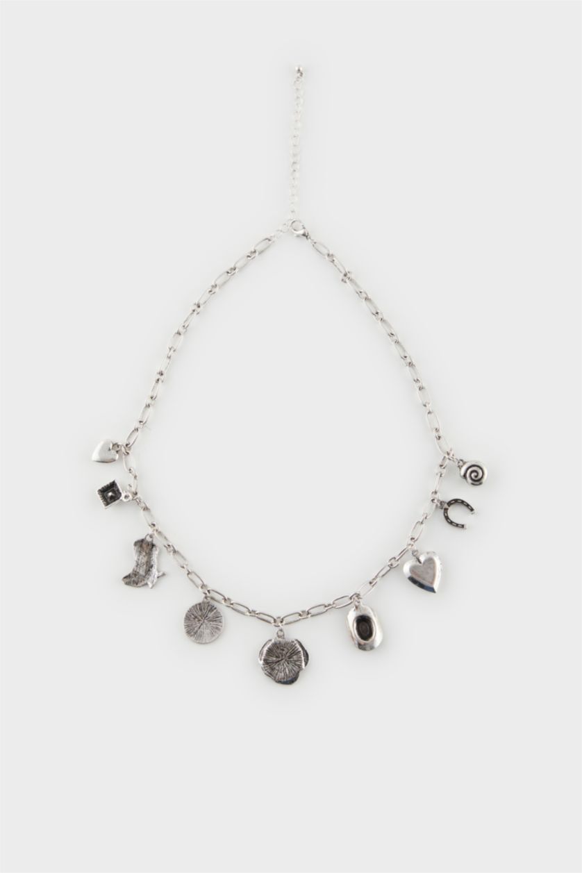 Women Karma Woman Charmed Silver Necklace