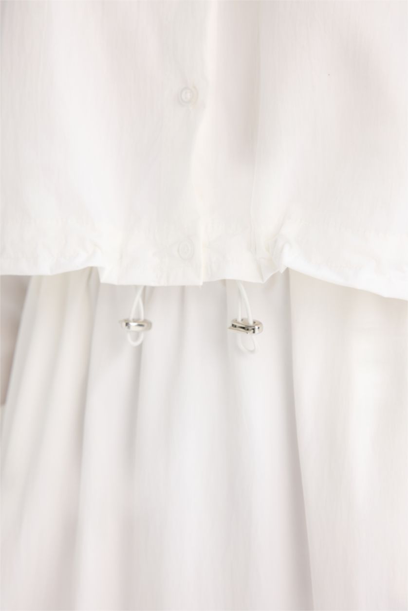 Әйелдерге экру үлкен пішім Ұзын жеңді көйлек