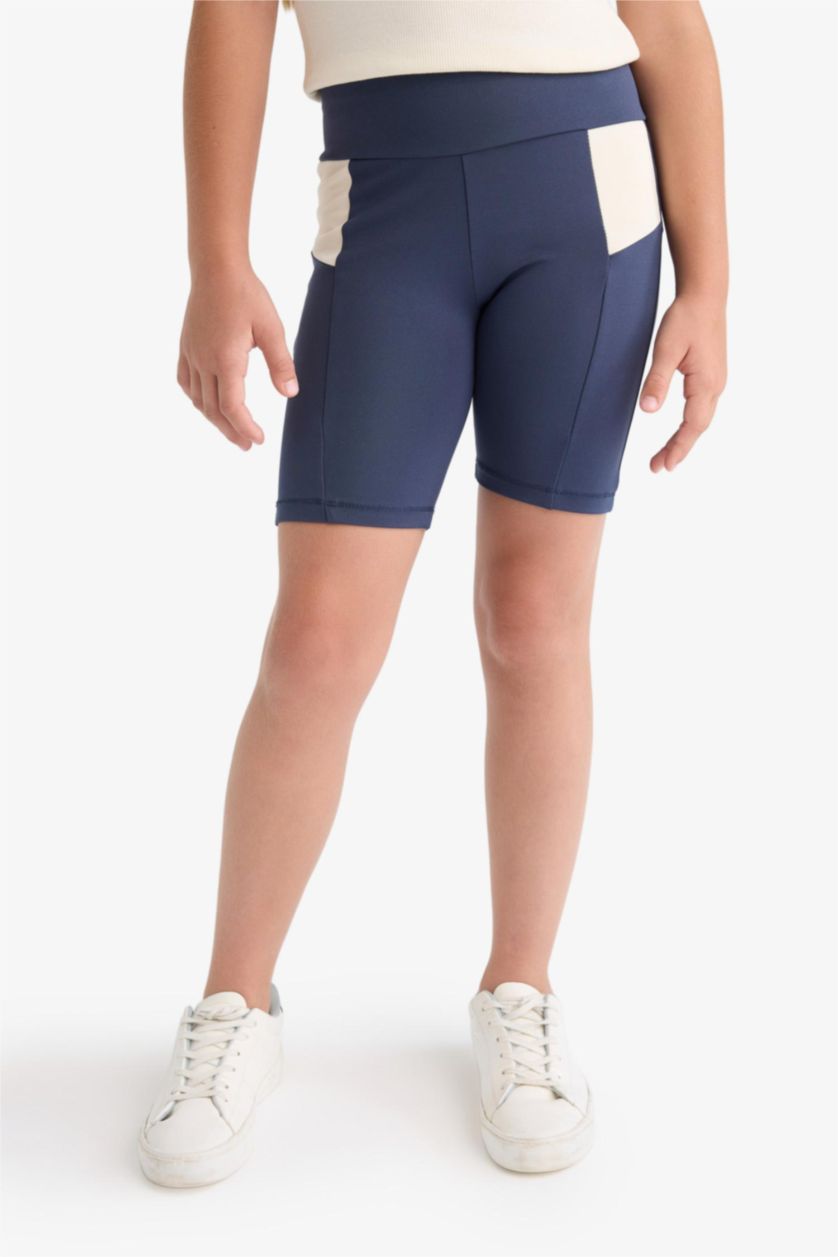 Kız Çocuk - Genç Kız Lacivert Kısa BoyTayt Kız Çocuk