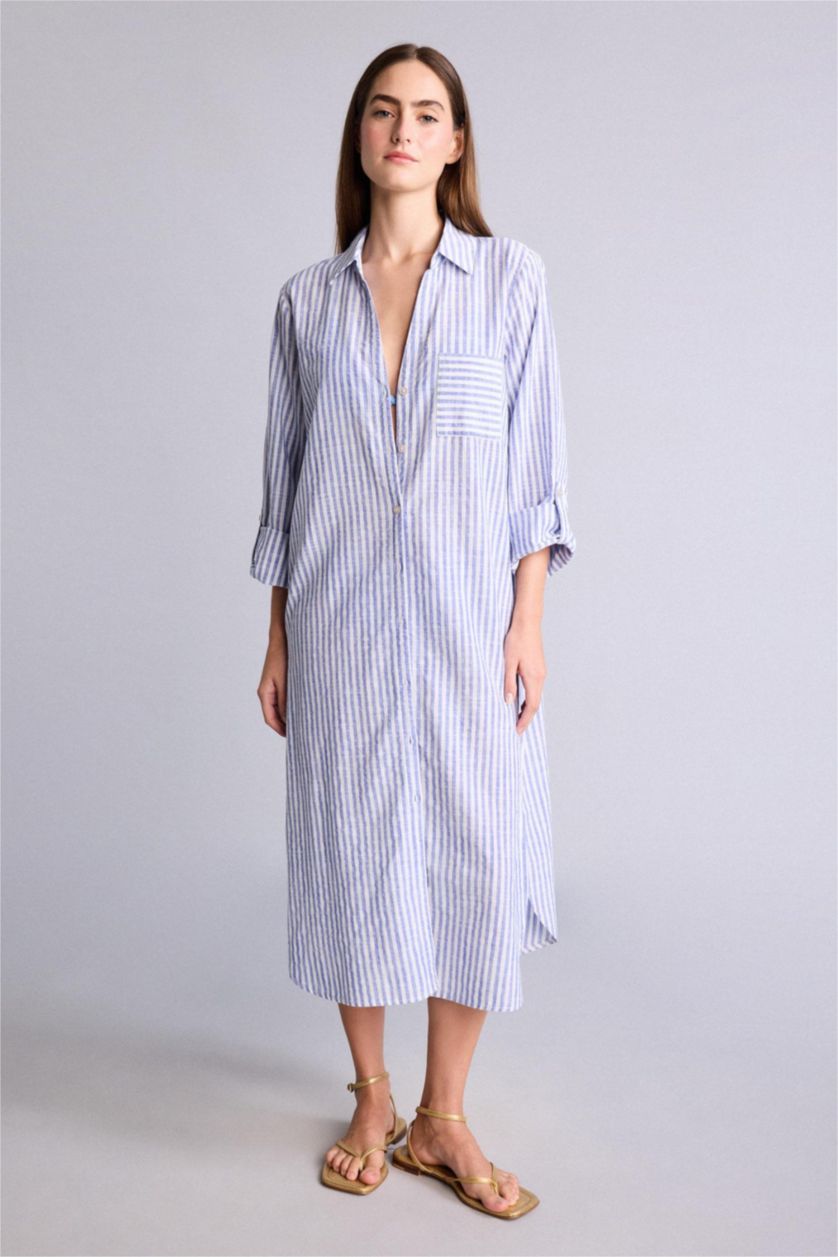 Women Dark Blue Regular Fit Beachwear