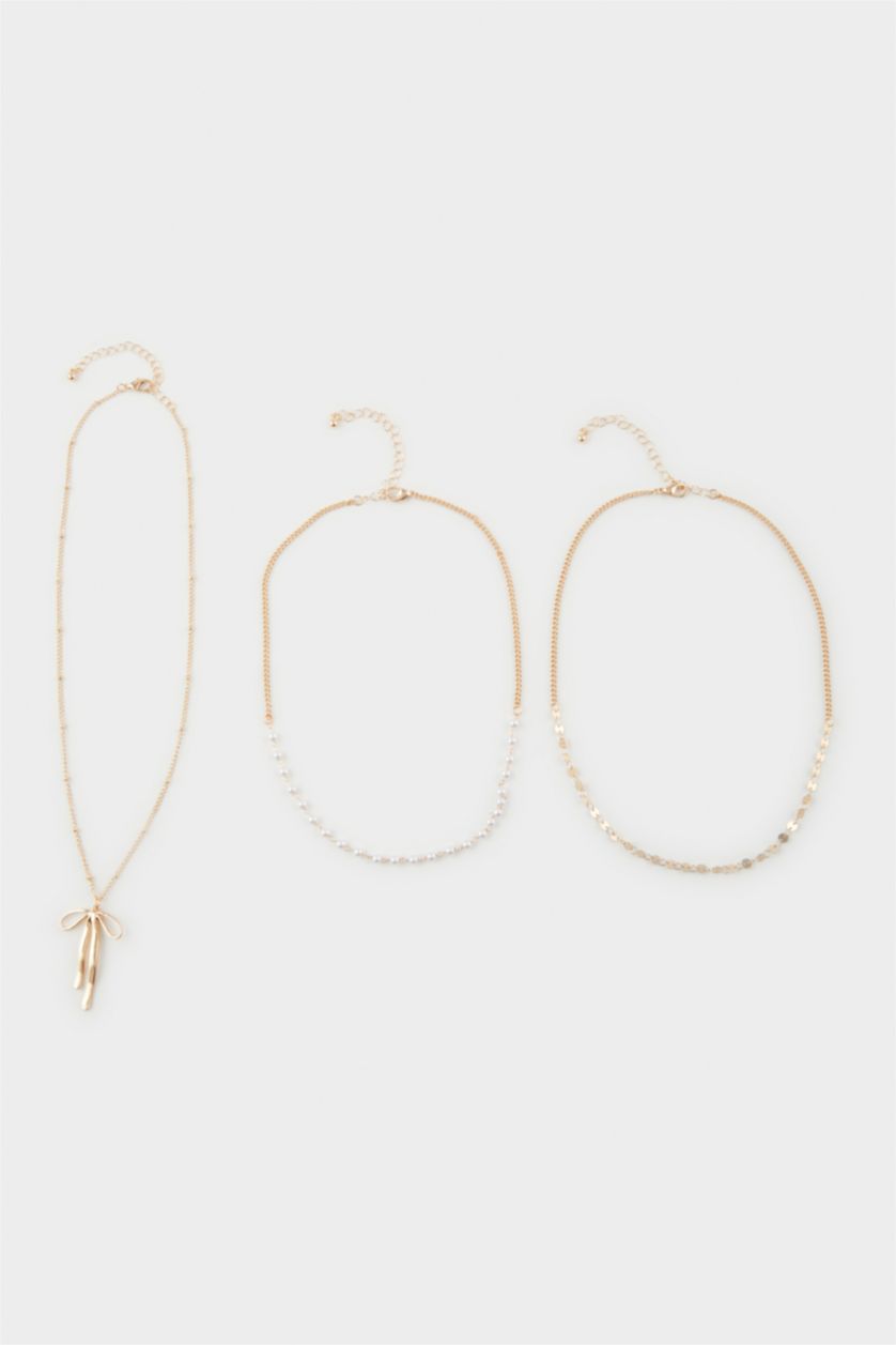 Kadın Altın Kadın 3'lü Gold Kolye