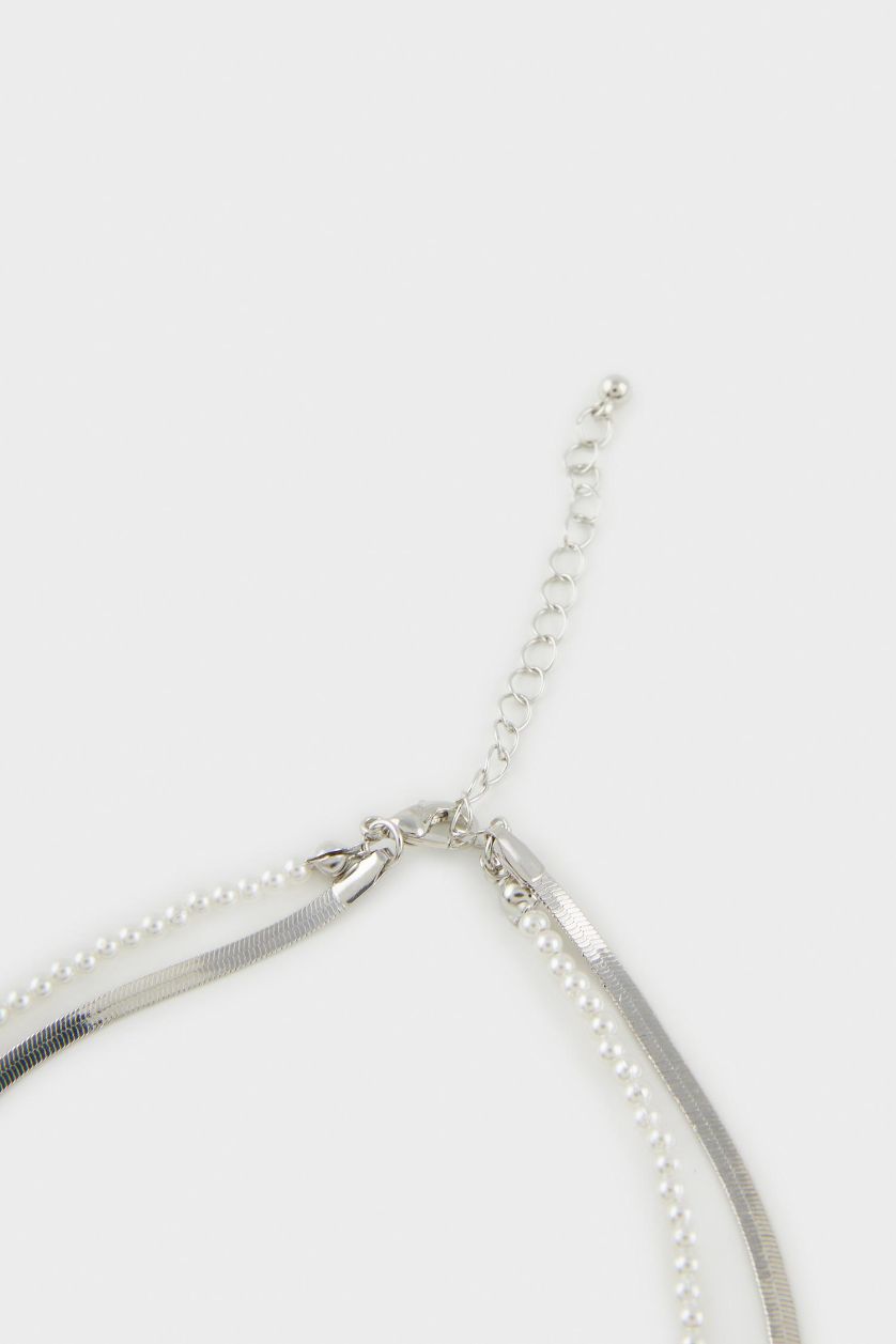 Woman Gümüş Woman Silver Necklace