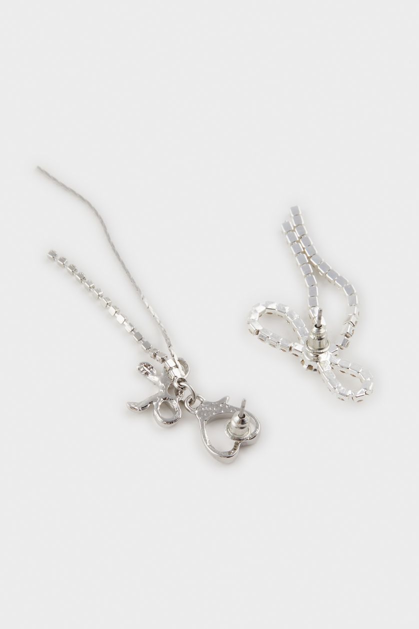 Kadın Gümüş Kadın 2'li Sallantılı Silver Küpe