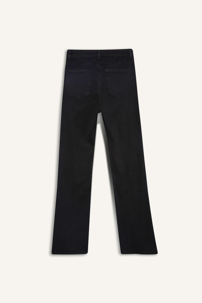 WOMAN Black Mia Normal Waist Bell-bottom Long Jeans