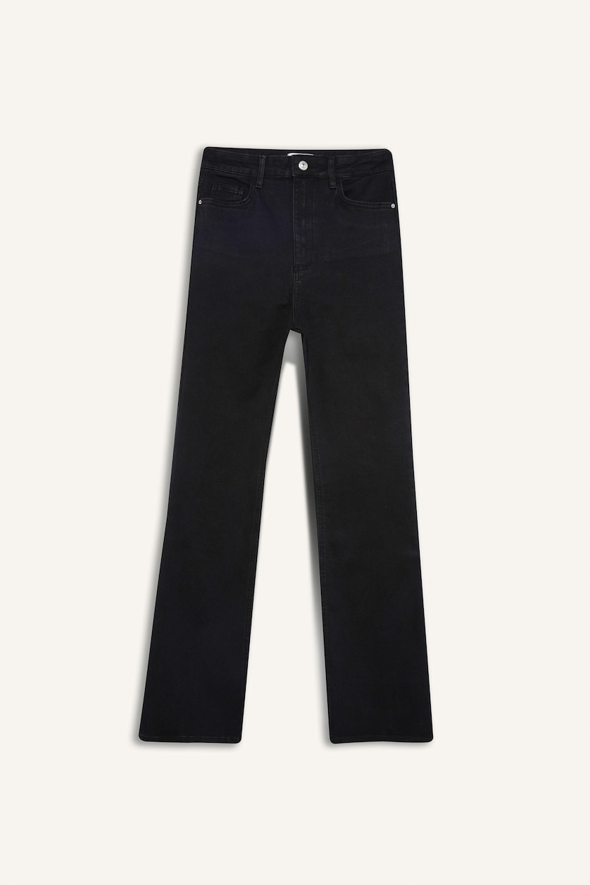 WOMAN Black Mia Normal Waist Bell-bottom Long Jeans