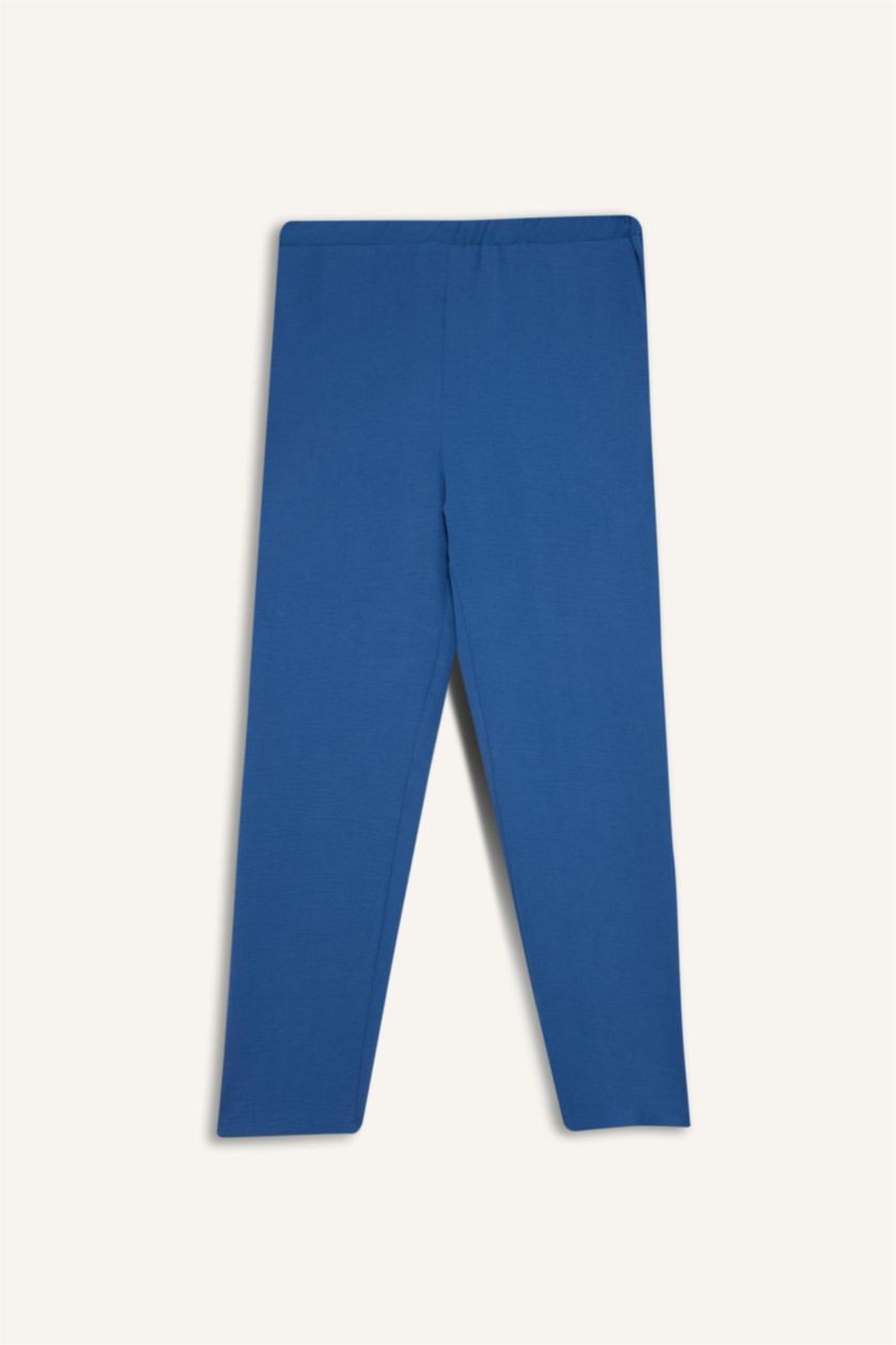 Kadın Mavi Straight Fit Aerobin Pantolon