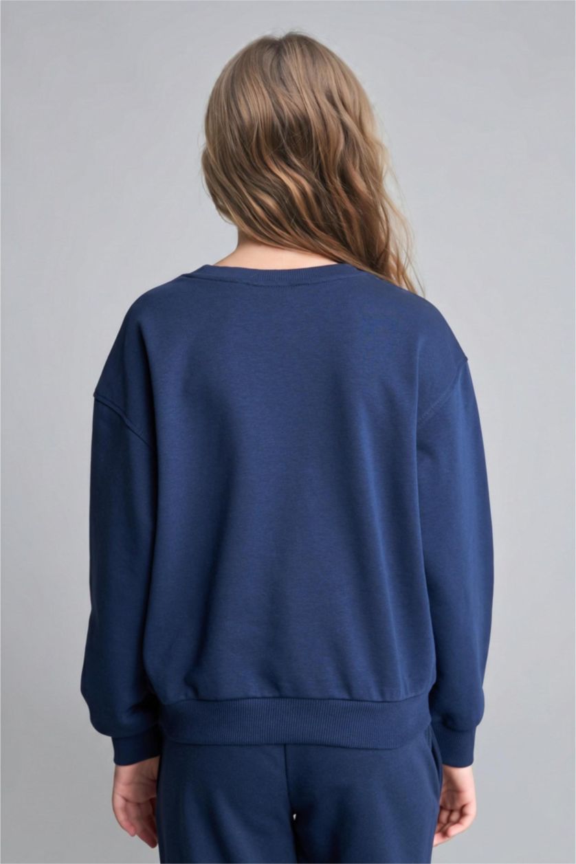 Girls & Teens NAVY Relax Fit Crew Neck Sweatshirt