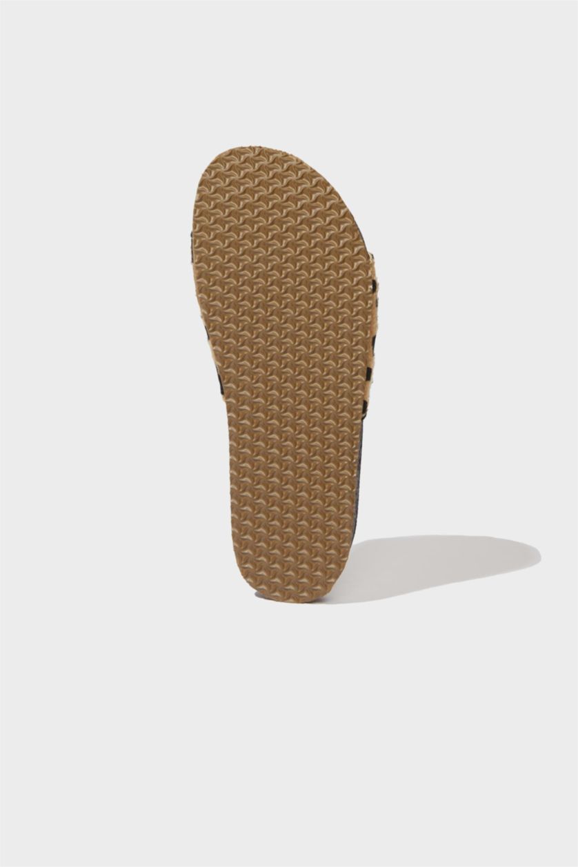 Kadın Karma Kadın Düz Taban Tek Bantlı Suni Deri Terlik