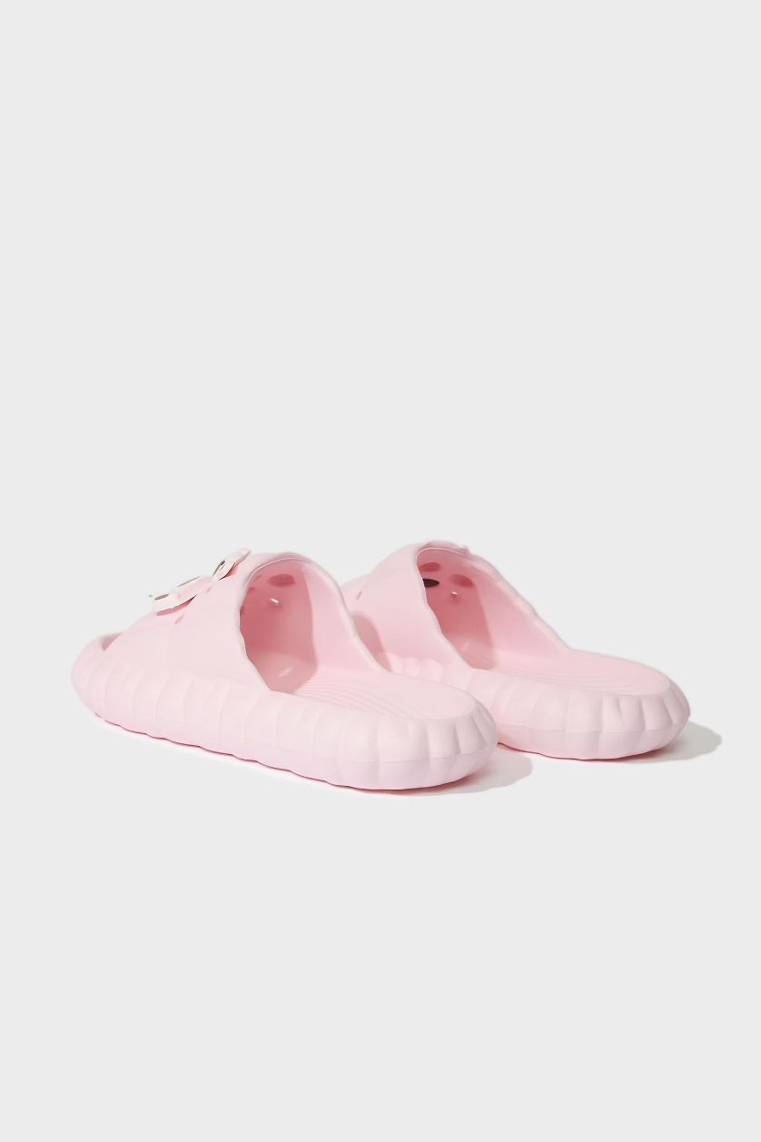 نساء زهري فاتح شبشب نسائي بكعب مسطح بشريط مفرد