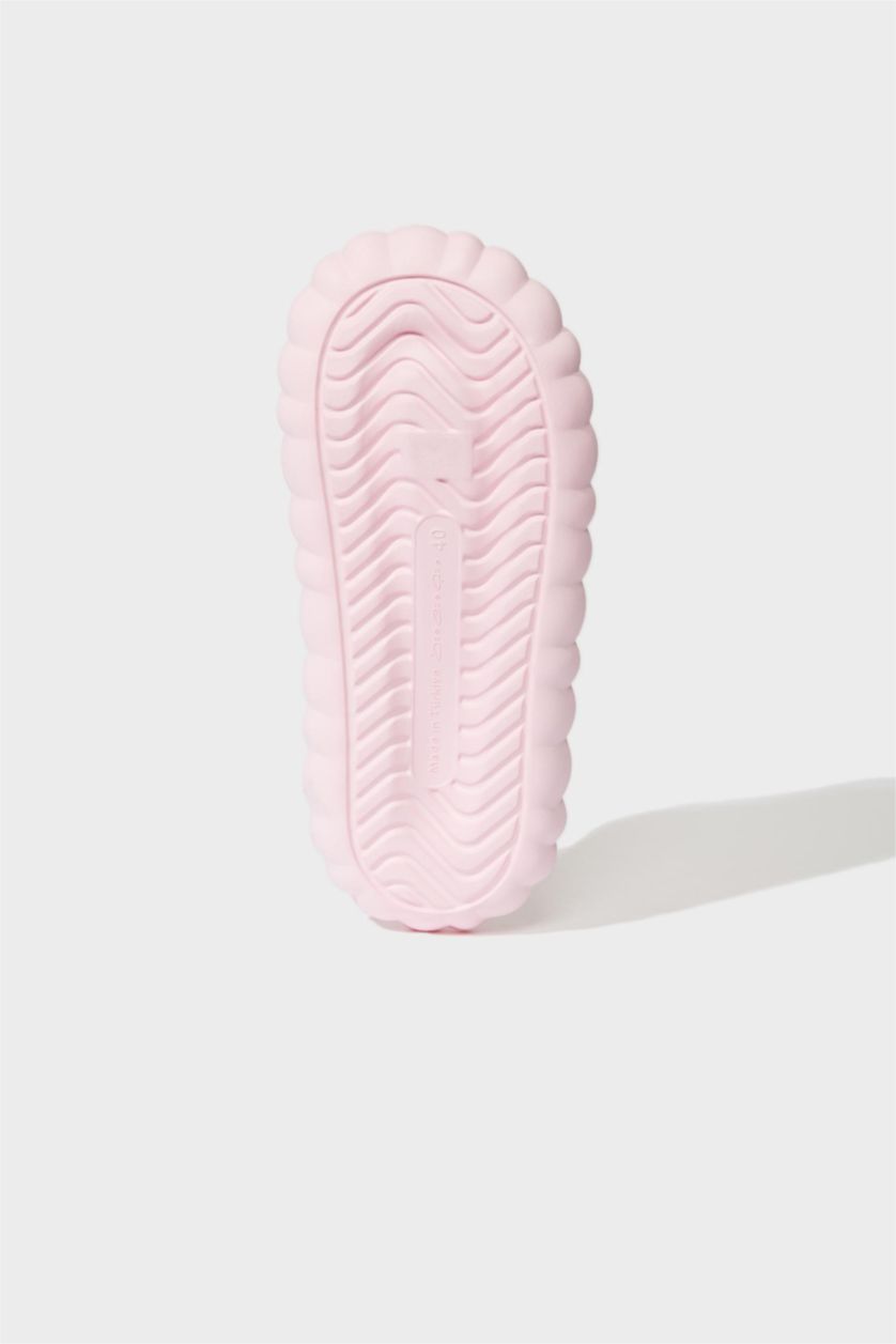 نساء زهري فاتح شبشب نسائي بكعب مسطح بشريط مفرد