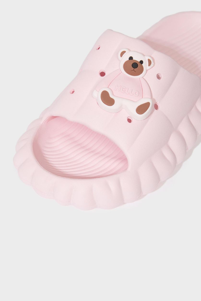 نساء زهري فاتح شبشب نسائي بكعب مسطح بشريط مفرد