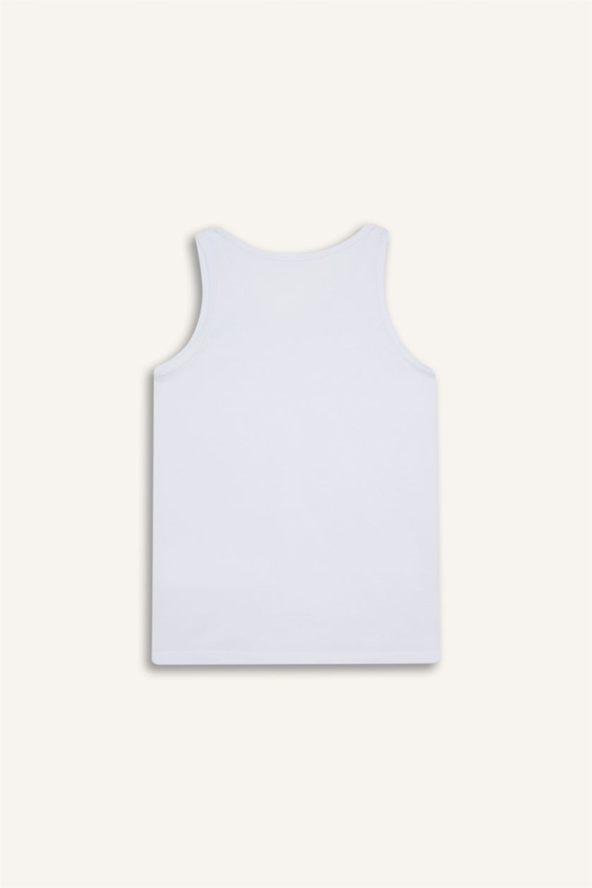 Erkek Çocuk - Genç Erkek Beyaz Erkek Çocuk Kaktüs Desenli 2'li Atlet