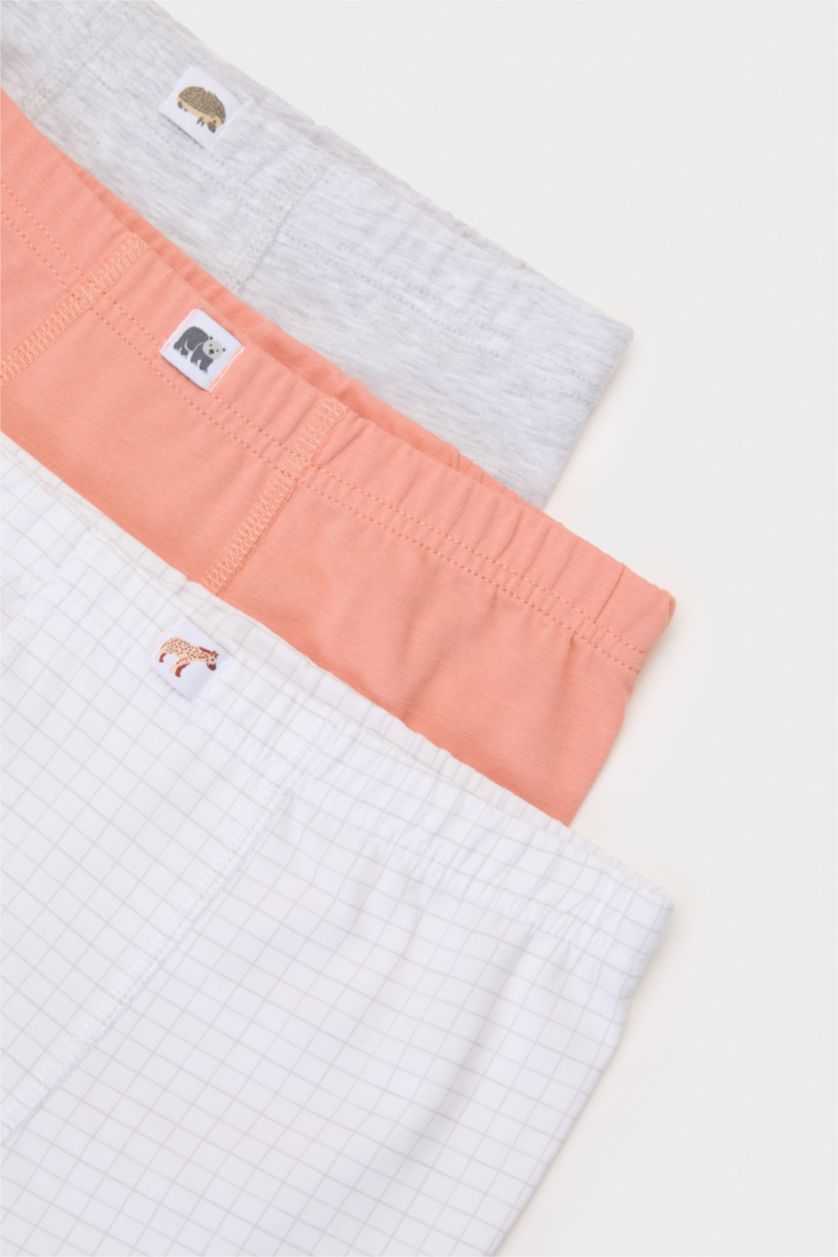 Erkek Çocuk - Genç Erkek Beyaz Desenli 3'lü Boxer Erkek Çocuk