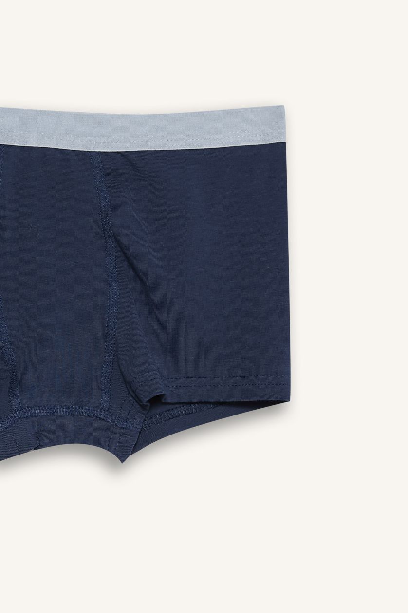 Erkek Çocuk - Genç Erkek Beyaz Erkek Çocuk Desenli 3'lü Boxer