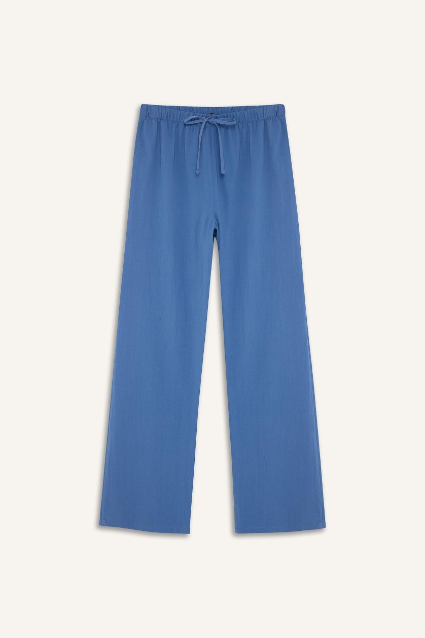 نساء أزرق بنطرون برجل واسع ايروبين وايد ليج