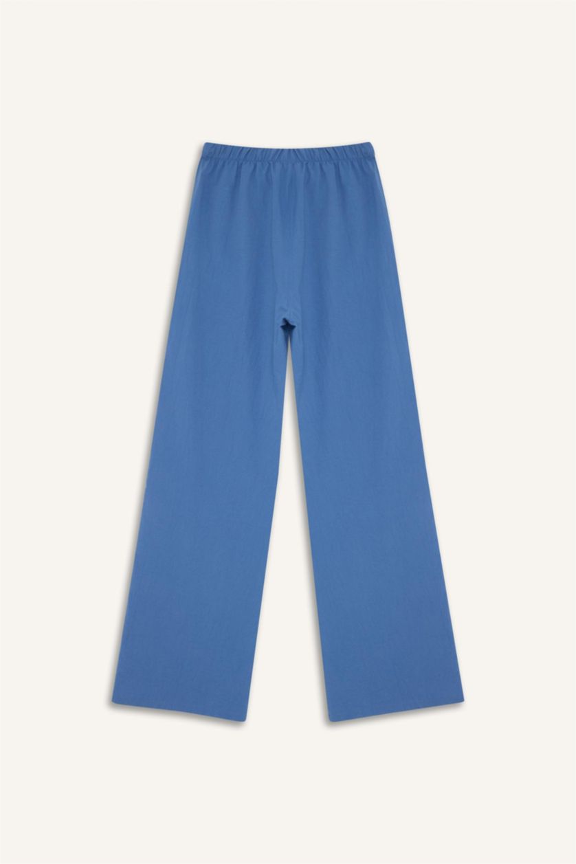 نساء أزرق بنطرون برجل واسع ايروبين وايد ليج