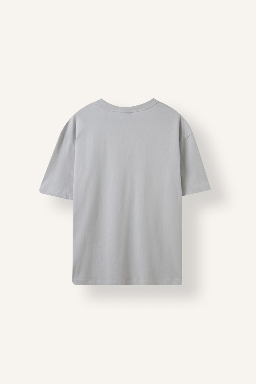 Men Light Grey Oversize Fit Short Sleeve T-Shirt