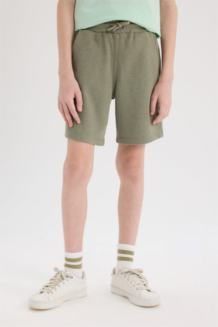 BOYS & TEENS Khaki Boy Waffle Shorts