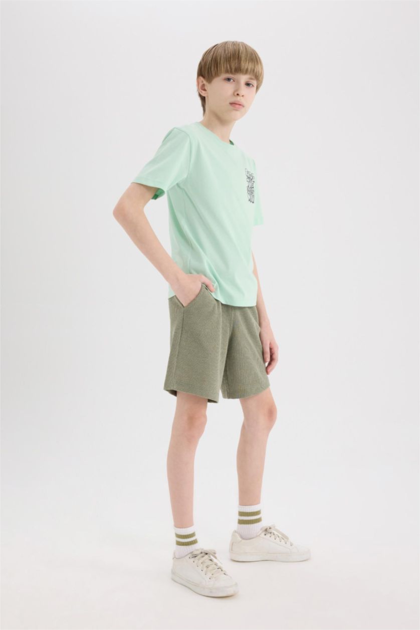 BOYS & TEENS Khaki Boy Waffle Shorts