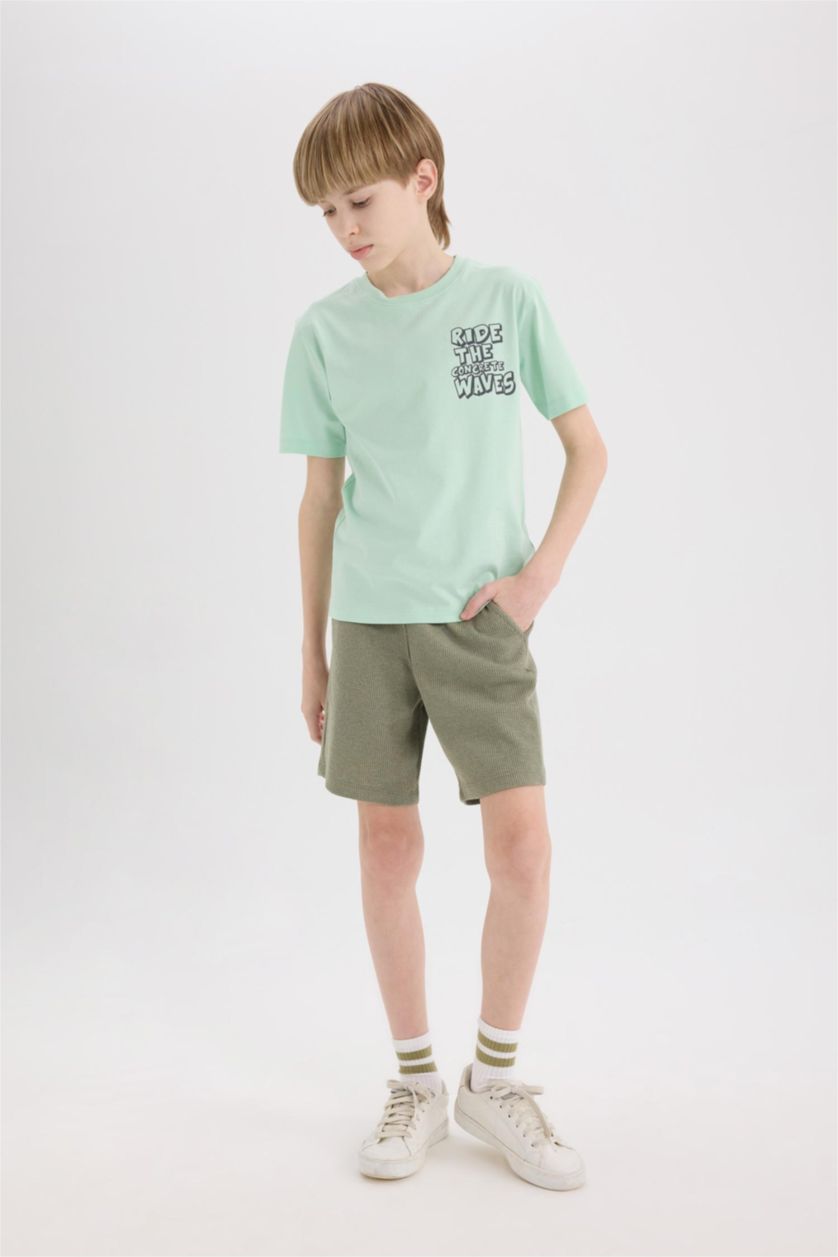 BOYS & TEENS Khaki Boy Waffle Shorts