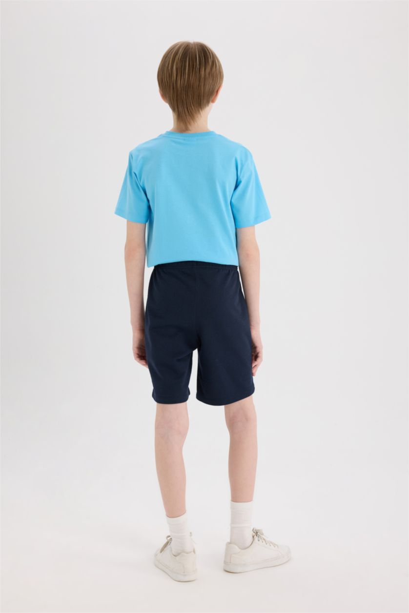 أولادي كحلي شورت اولادي قماش رقيق وخصر مطاطي