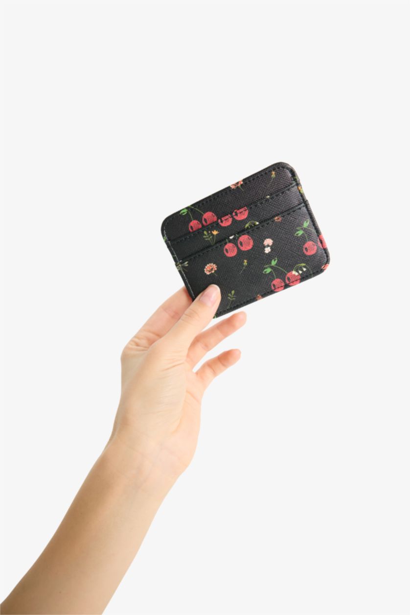 نساء أسود محفظة عملات نسائي جلد صناعي