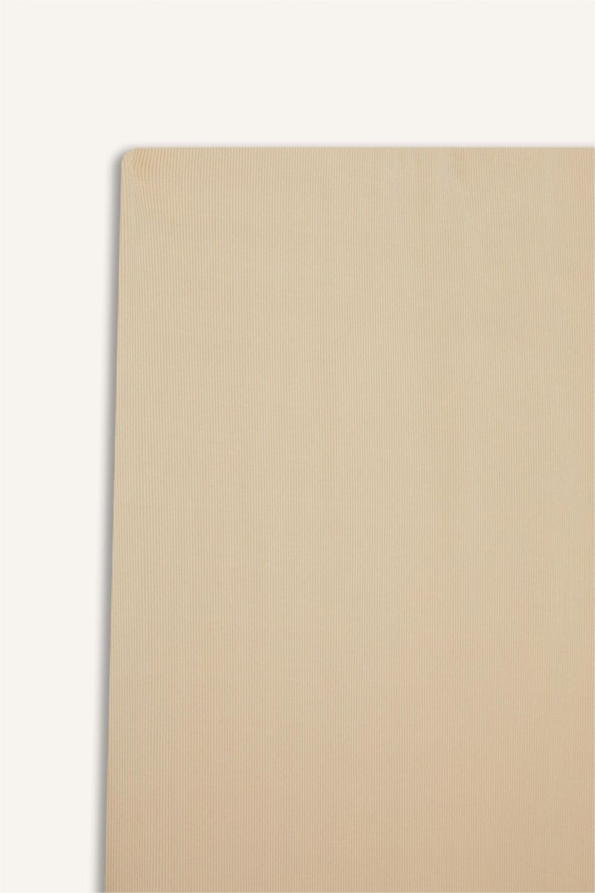 WOMAN Beige Pencil Skirt Camisole Normal Waist Midi Knitted Skirt