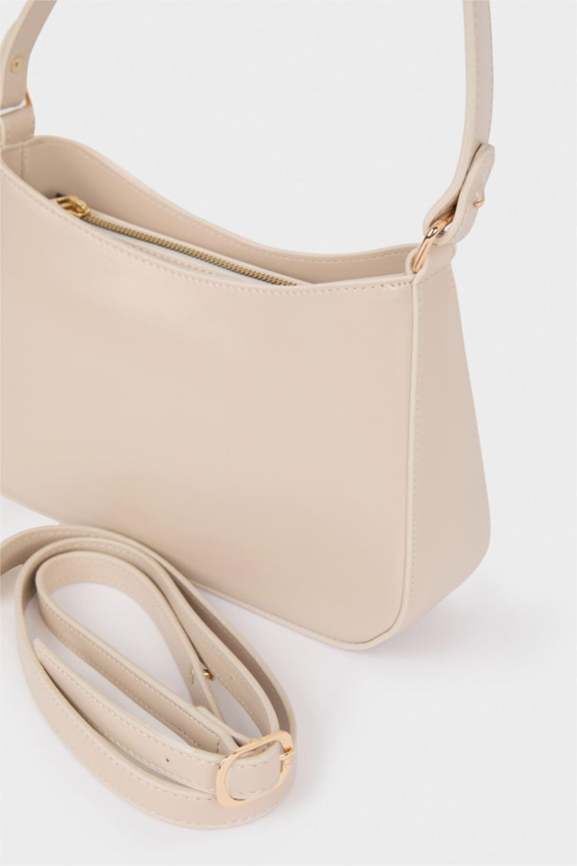 Kadın Bej Suni Deri Omuz Çantası