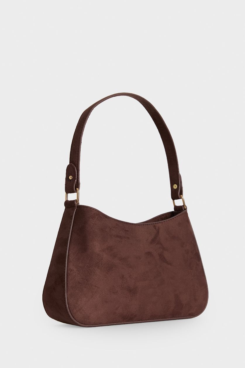 Kadın Koyu Kahve Kadın Suni Deri Omuz Çantası