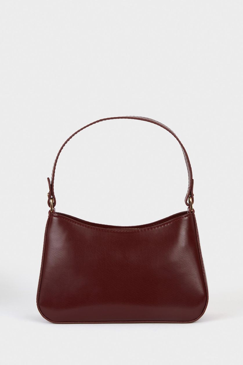 Kadın Bordo Kadın Suni Deri Omuz Çantası