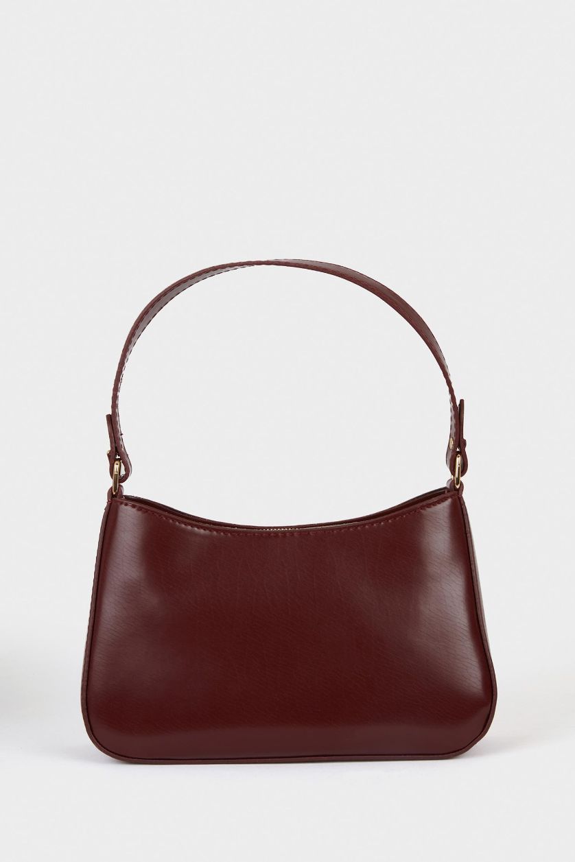 Kadın Bordo Kadın Suni Deri Omuz Çantası