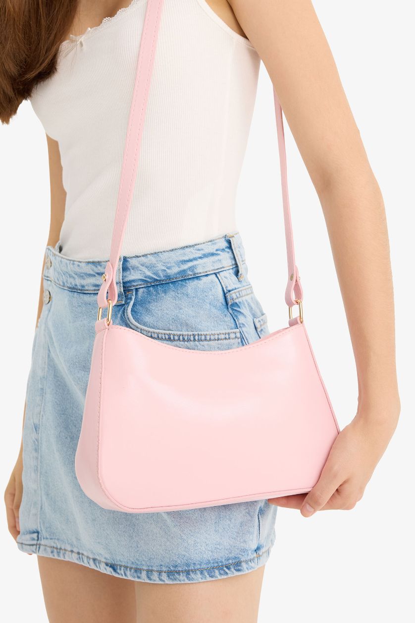 Kadın Açık Pembe Kadın Suni Deri Omuz Çantası