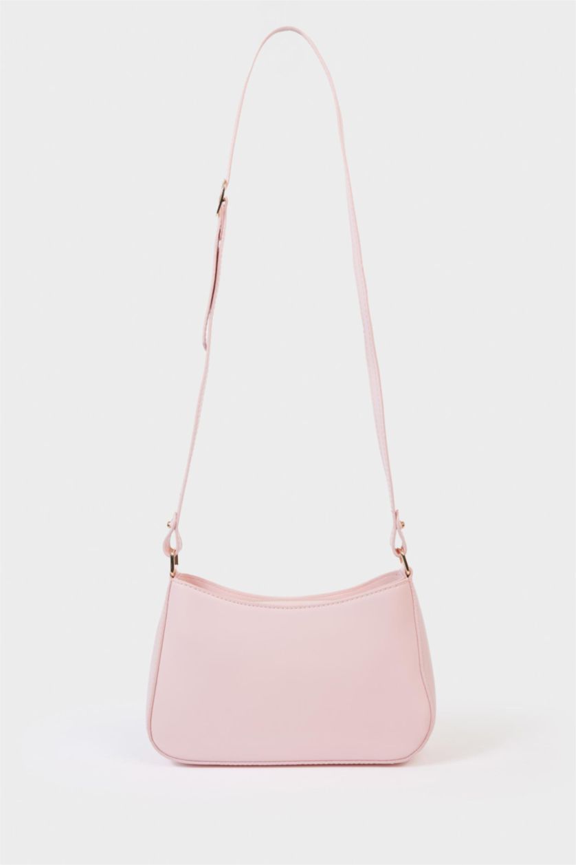Kadın Açık Pembe Kadın Suni Deri Omuz Çantası