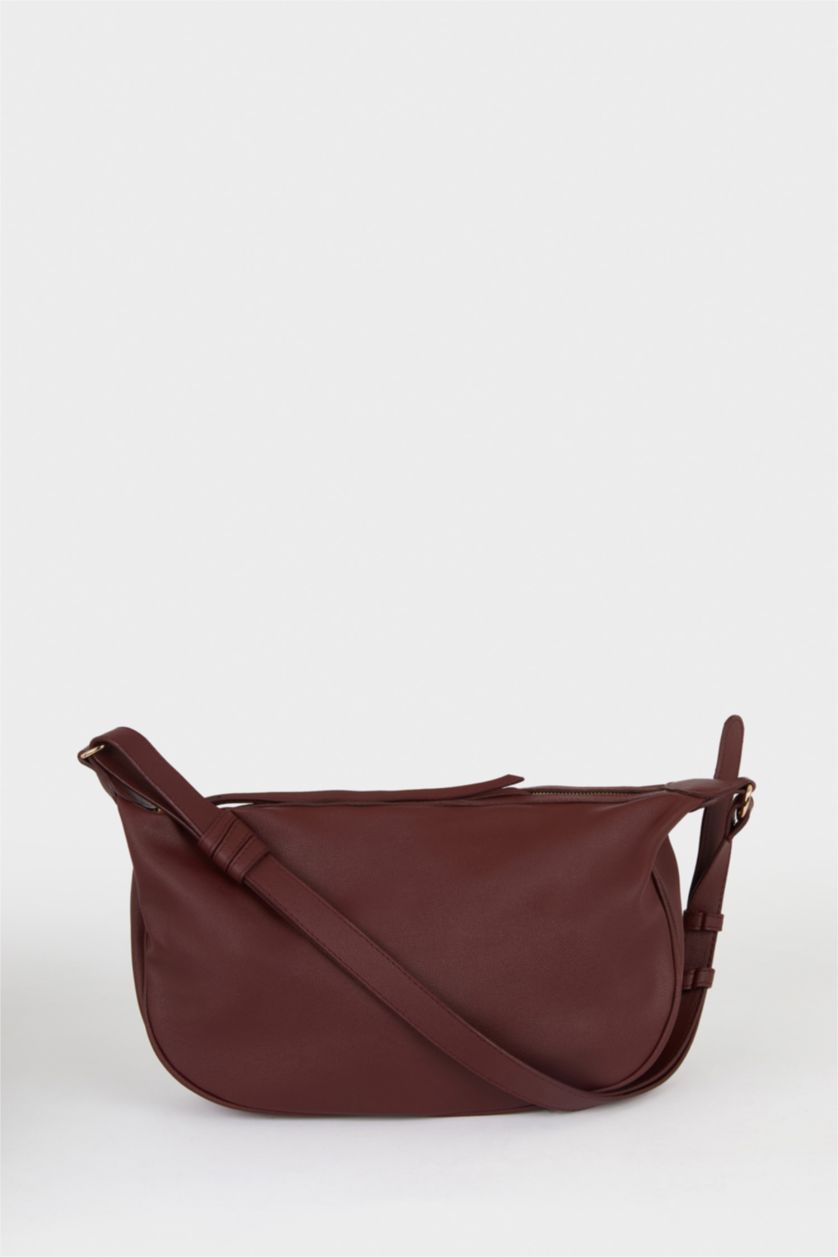 Kadın Bordo Kadın Suni Deri Omuz Çantası