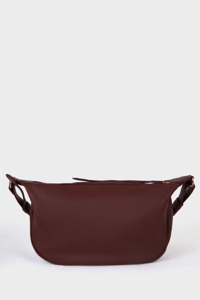 Kadın Bordo Kadın Suni Deri Omuz Çantası