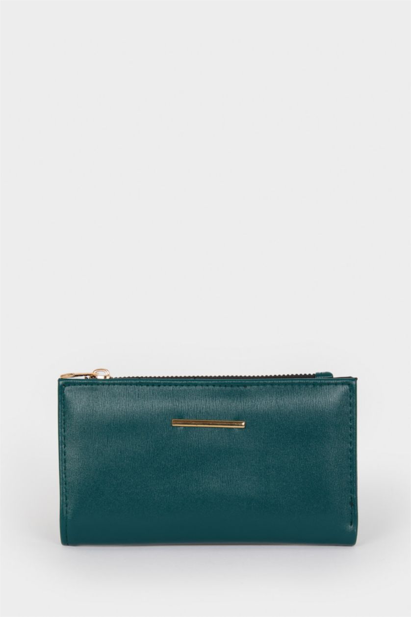 Kadın Yeşil Kadın Suni Deri Cüzdan