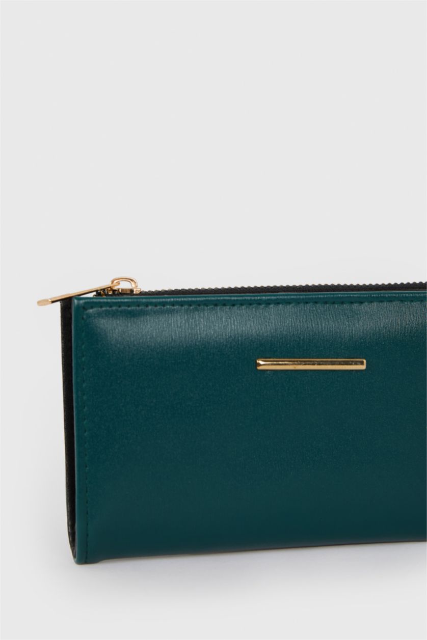 Kadın Yeşil Kadın Suni Deri Cüzdan