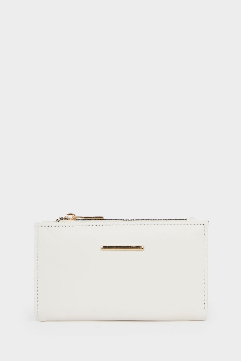 Kadın Beyaz Kadın Suni Deri Cüzdan