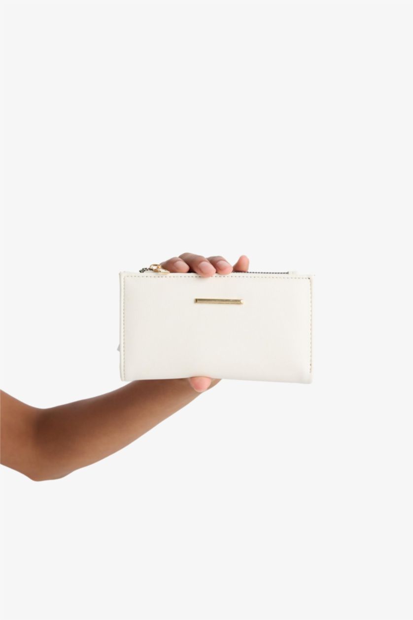 Kadın Beyaz Kadın Suni Deri Cüzdan