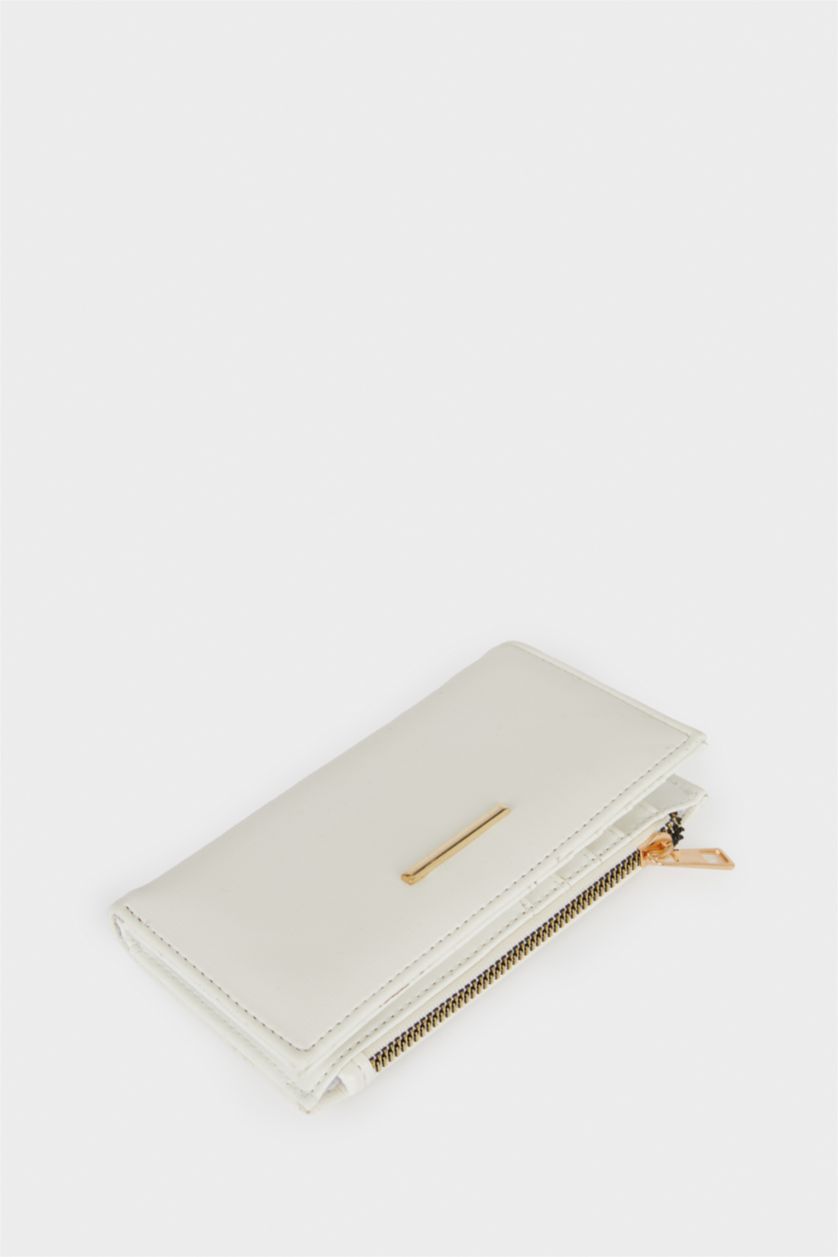 Kadın Beyaz Kadın Suni Deri Cüzdan