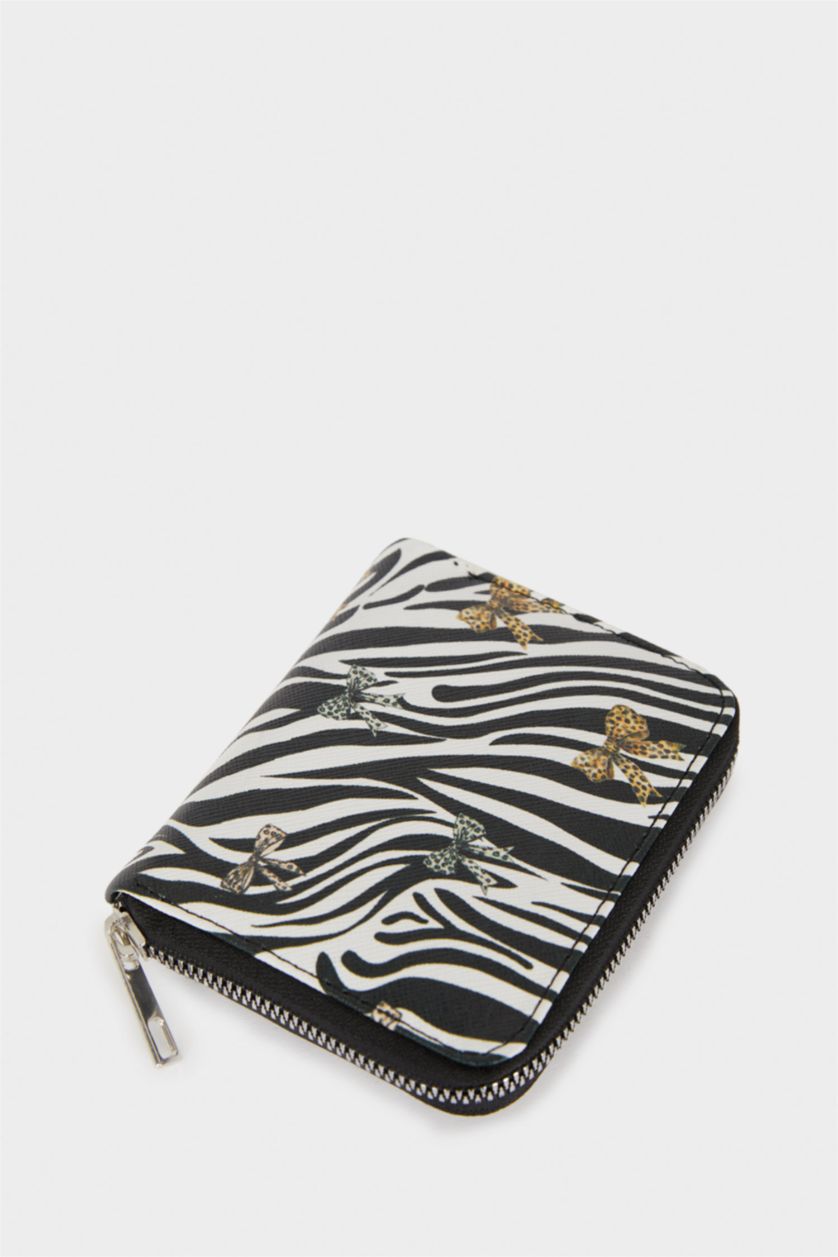 Kadın Karma Kadın Zebra Desenli Suni Deri Cüzdan
