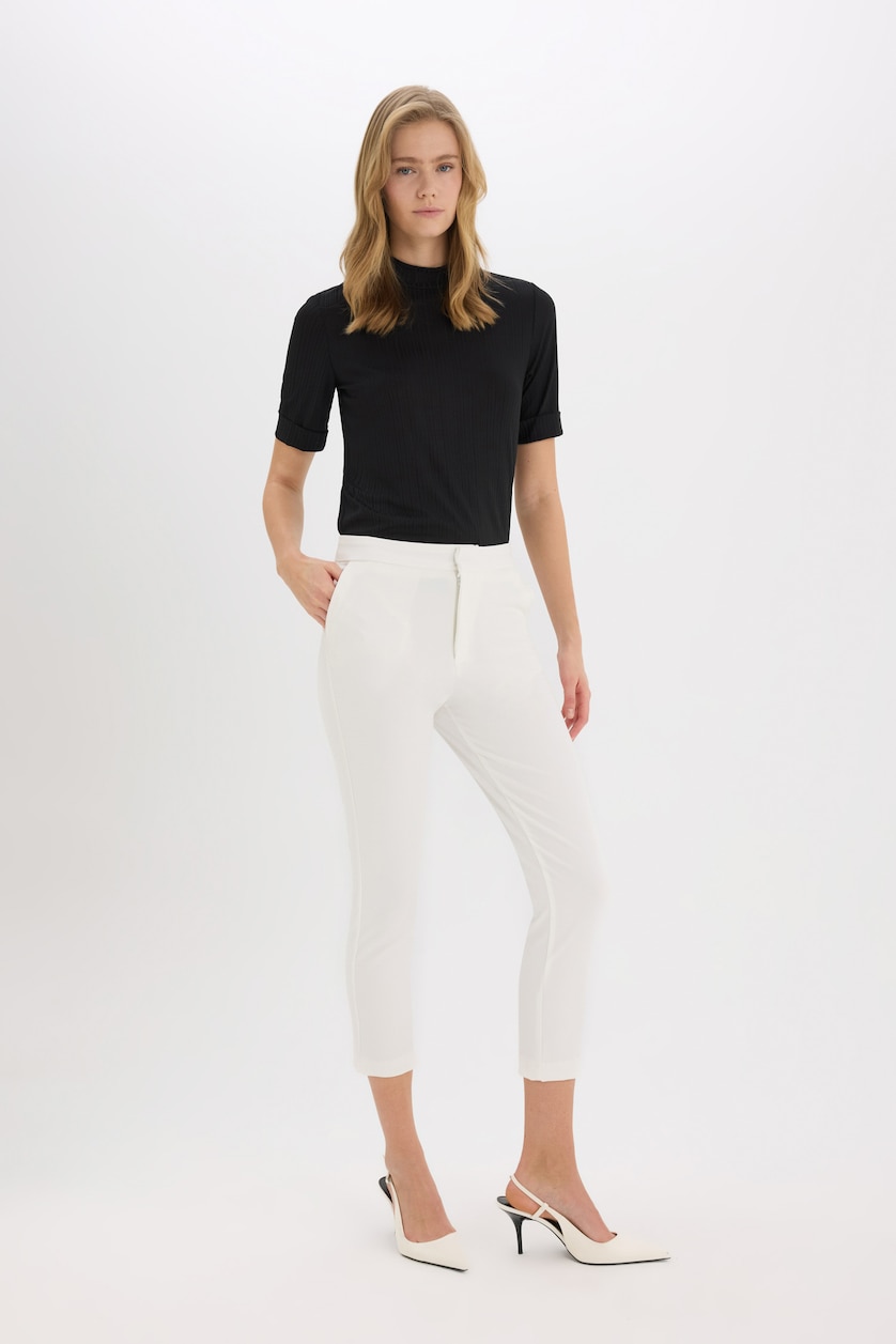 WOMAN Black Slim Fit Camisole Short Sleeve T-Shirt