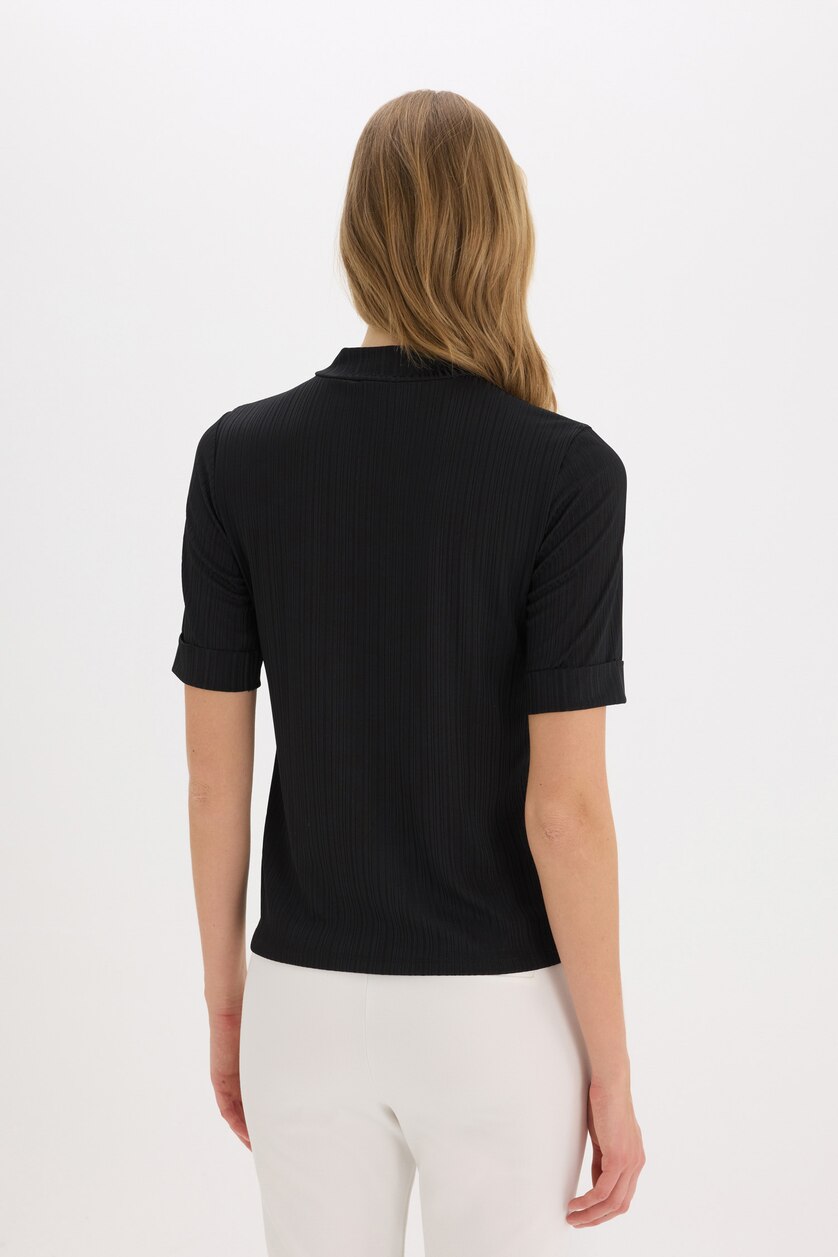 WOMAN Black Slim Fit Camisole Short Sleeve T-Shirt