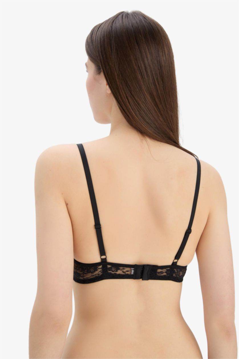 Әйелдерге қара Fall in Love Толтырылған толық шілтер Бюстгальтер