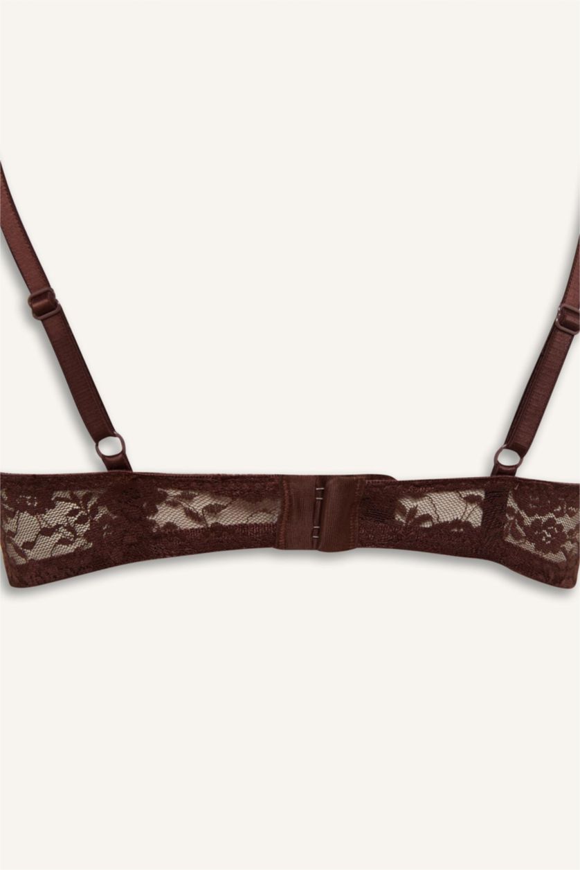 Kadın Kahve Pedli Dantelli Bra-Fall in Love