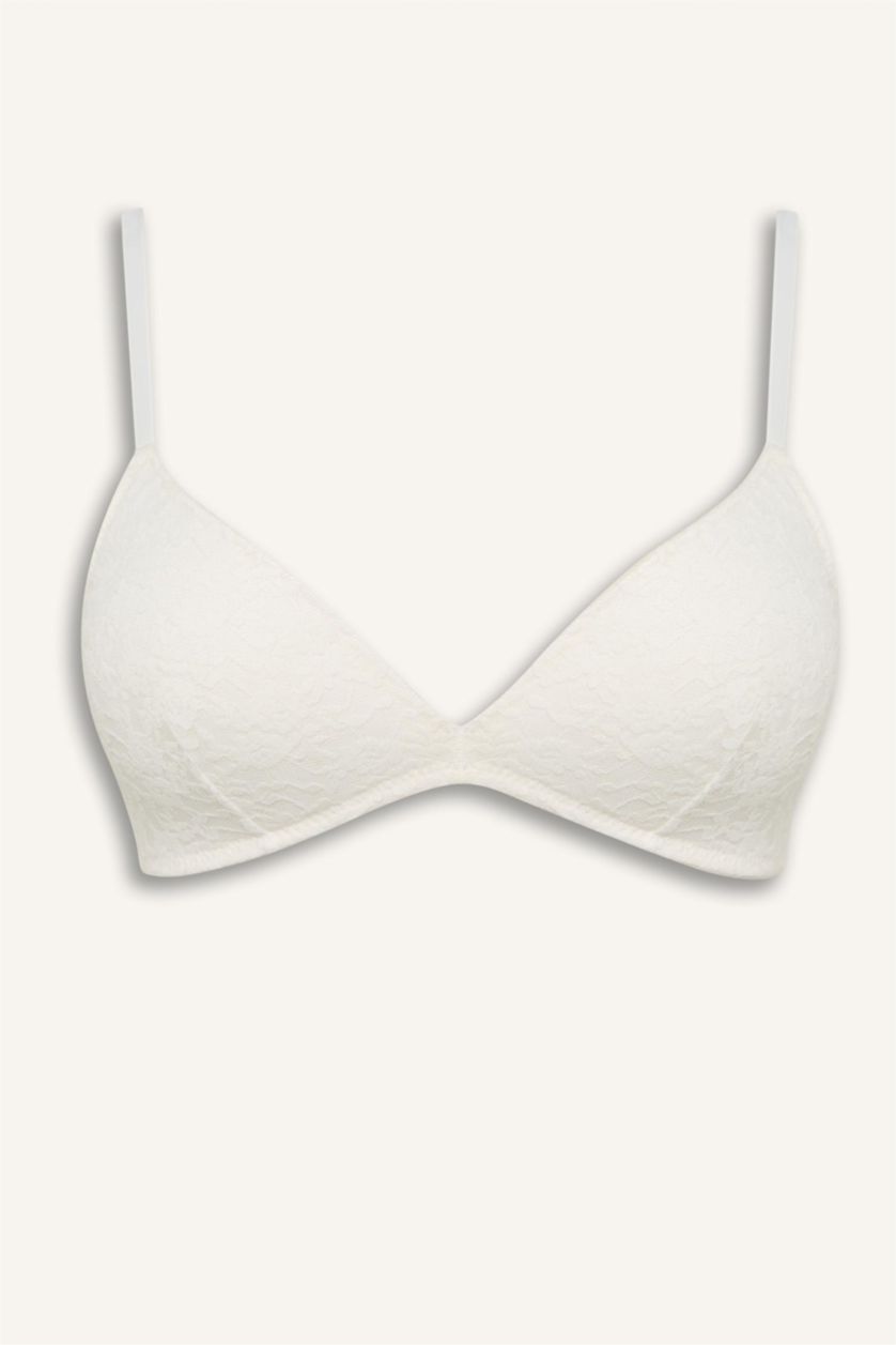 Женщины Бежевый Бюстгальтер с подушечками и кружевом, коллекция Fall in Love