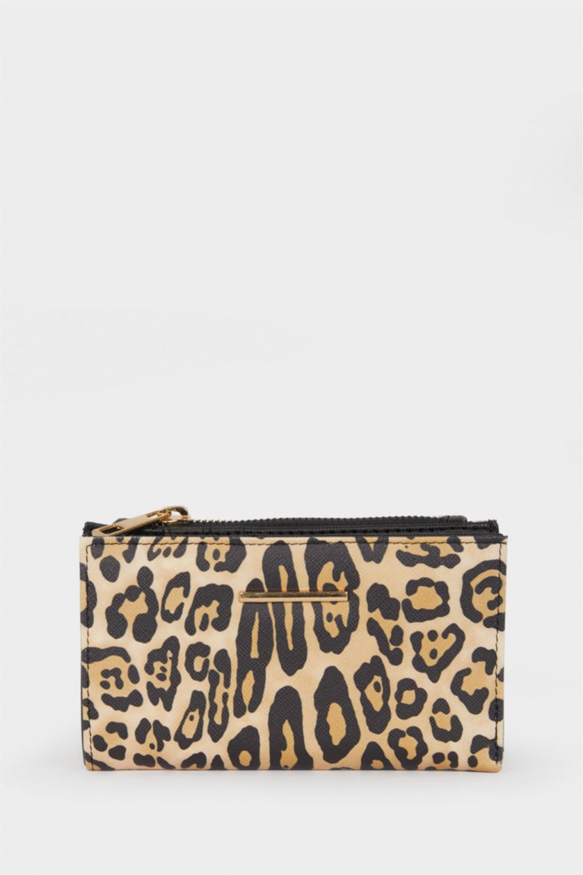 Kadın Karma Kadın Leopar Desenli Suni Deri Cüzdan