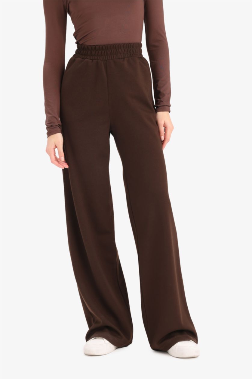 WOMAN Brown Wide Leg Trousers