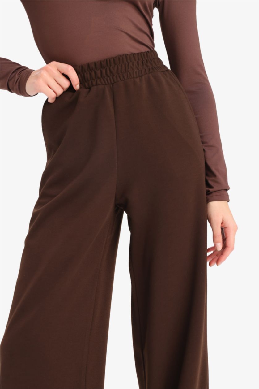 WOMAN Brown Wide Leg Trousers
